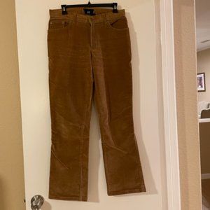 Ladies Gap Rust Color velour type stretch jeans, Size 8
